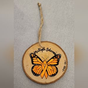 Hand Painted Ornament To Support Multiple Sclerosis • Butterfly